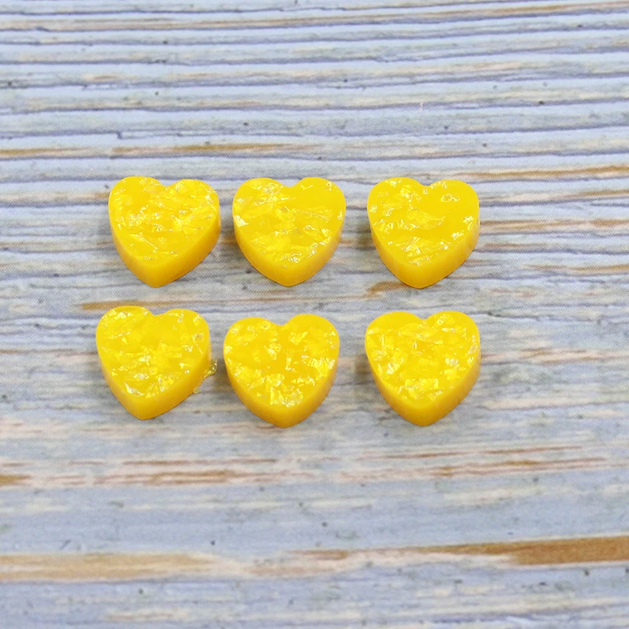 Fnixtar 20Pcs 1.5mm Hole 12mm Heart Opal Stone Trendy Charms Love Heart Shape Synthetic Opal Charms For DIY Necklace Bracelets