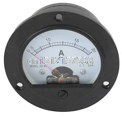 XD-65 Round Shaped AC 0-20A Analog Panel Meter Ammeter Gauge