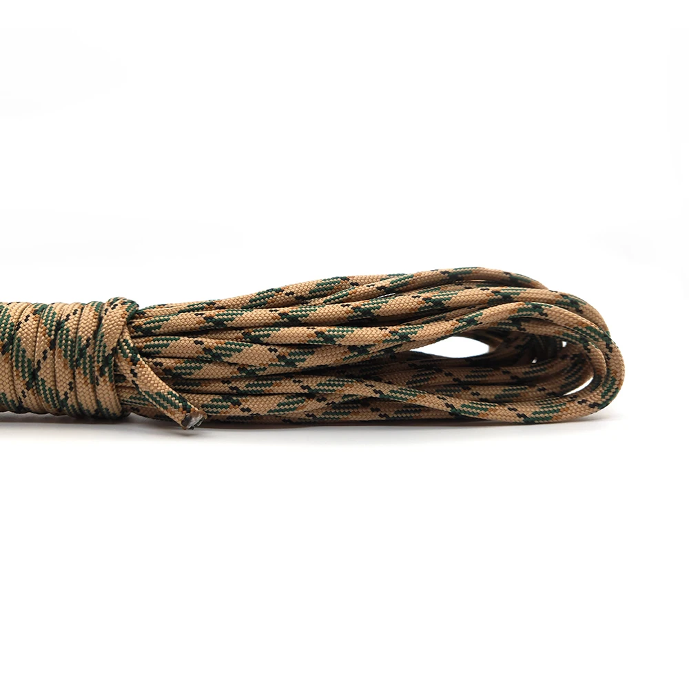 IQiuhike 550 Paracord Parachute Cord Lanyard Tent Rope Mil Spec Type III 7 Strand 100FT Paracord For Hiking Camping 208 Colors