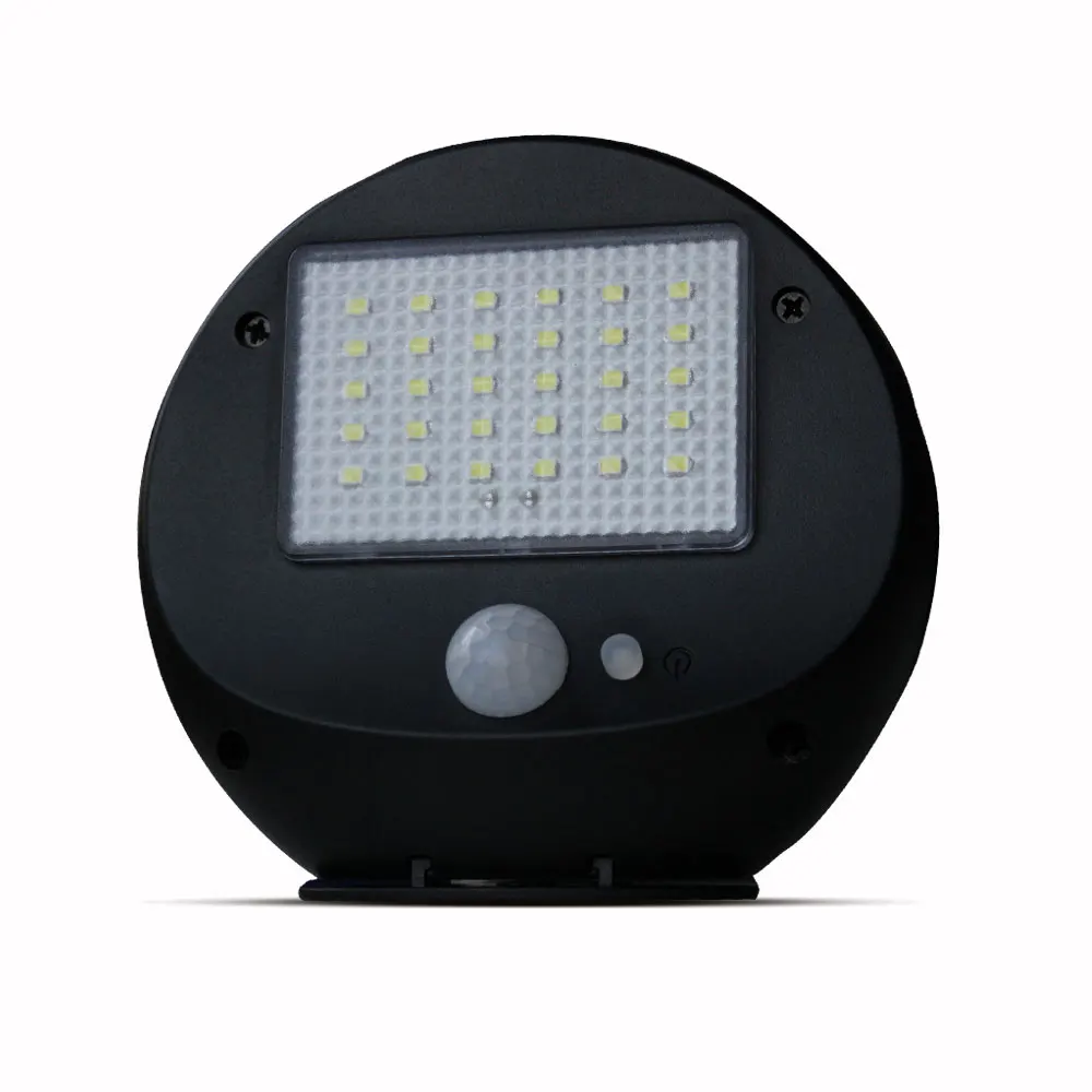 Lámpara Solar de 30 LED con Sensor de movimiento PIR, luz de energía Solar para jardín, lámpara de pared ABS para exteriores