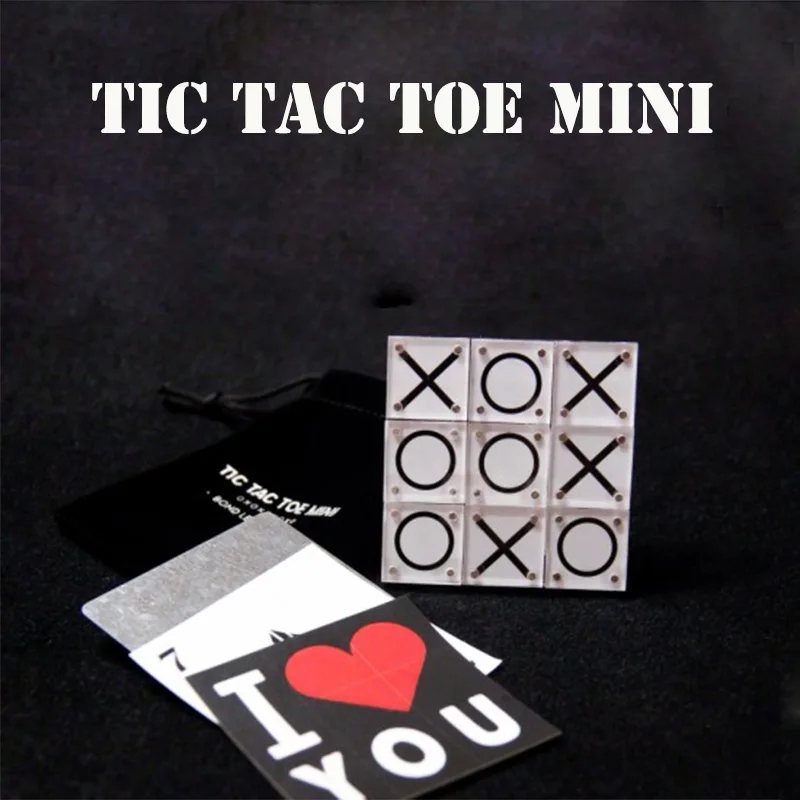 Tic Tac Toe Mini Magic Tricks Magician Close Up Illusions Gimmick Prop Mentalism Funny Classic Paper and Pencil Game Magia