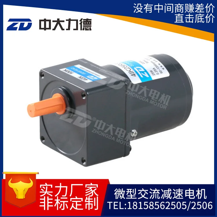 

Миниатюрный маленький редукторный электродвигатель переменного тока 25W40W60W