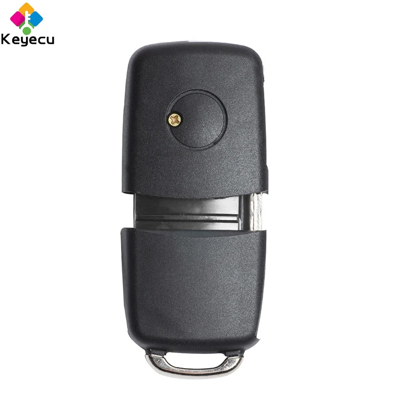 KEYECU Flip Remote Car Key With 2 Buttons 433MHz ID48 Chip for Volkswagen Beetle Bora Polo Golf Passat Fob P/N: 1J0 959 753 N