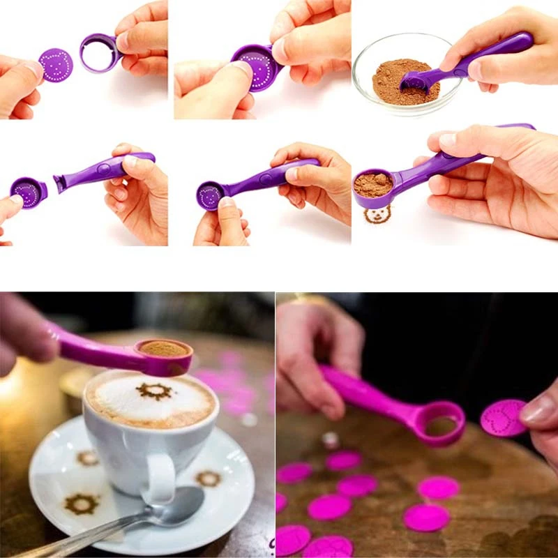 Arshen Electrical Magic Spice Spoon Coffee Spray Mold Art Pen Coffee Carving Spoon Baking Pastry Tools Coffeeware Kitchen Tools