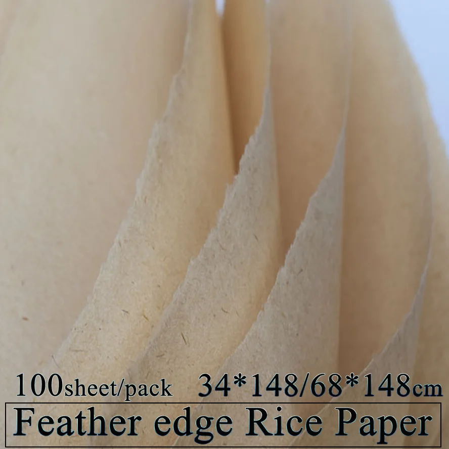 New Antique Painting Paper Chinese Calligraphy Rice Paper Feather edge Paper Deckle-edge paper Mao bian zhi