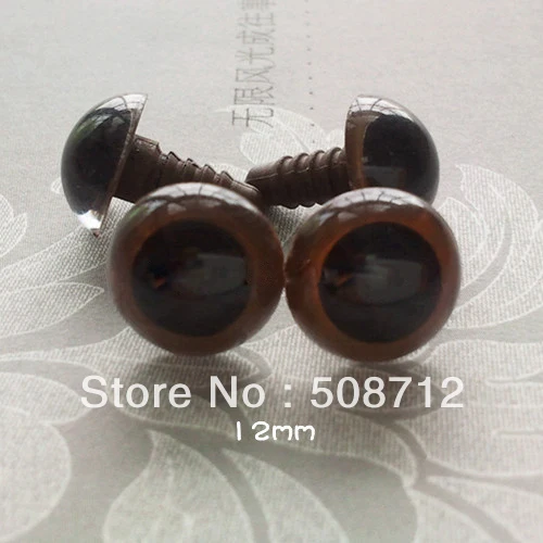 

fress ship!!!12mm Brown Plastic Safety Eyes Amigurumi Stuffed Wool Felted Animals