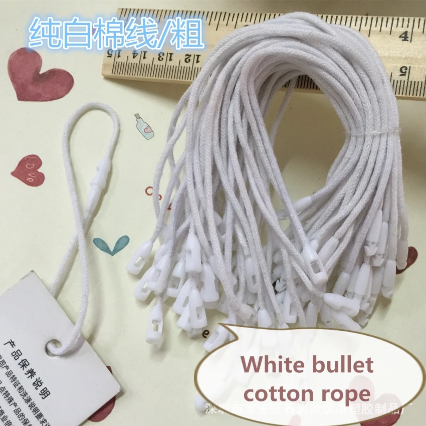 500pcs hemp rope clothing tag cords/string/jute/sling/Cotton rope, environmental protection hanging  wax rope, polyester rope