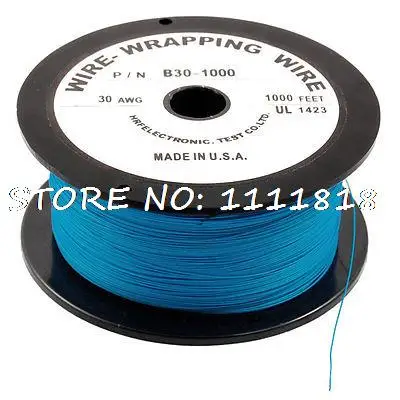 

305M 30AWG Tin Plated Copper Wire Insulation Electronic Test Cable Roll Blue