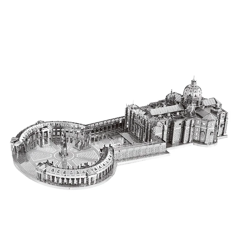 MMZ MODEL NANYUAN 3D Metalen model kit 1:1000 STPETER\'S BASILIEK Montage Model DIY 3D Laser Cut Model puzzel speelgoed voor volwassen