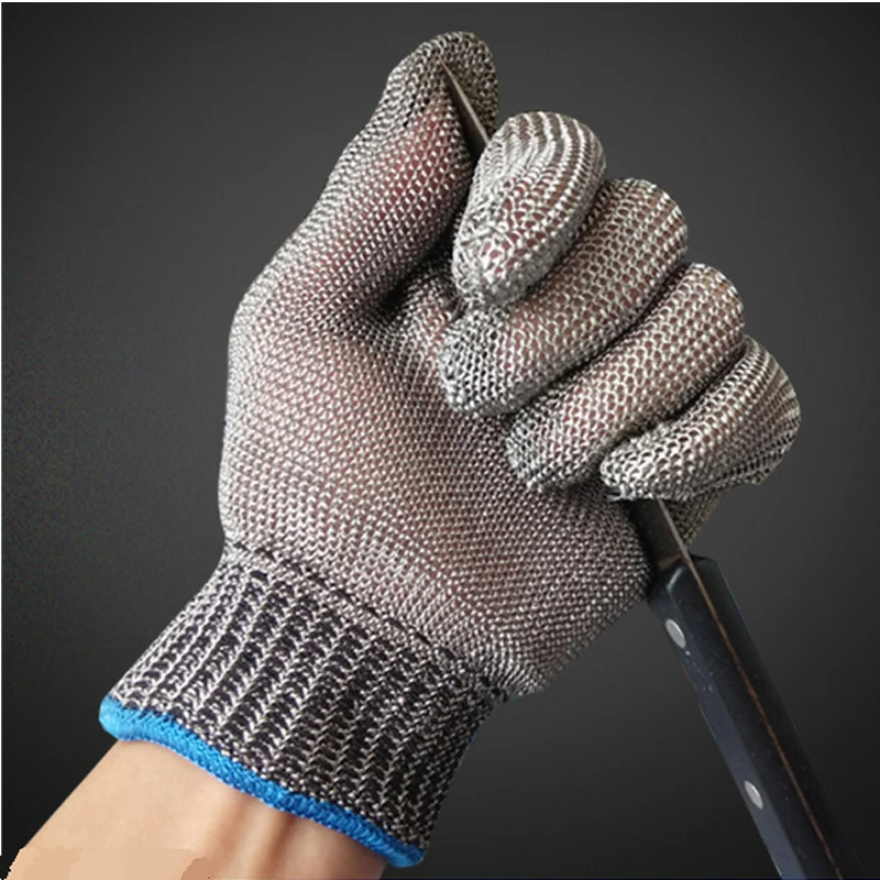 Veiligheid Cut Proof Steekwerende Werkhandschoenen Roestvrij Staaldraad Veiligheidshandschoenen Cut Metal Mesh Slager Anti-Snijden Werk handschoenen