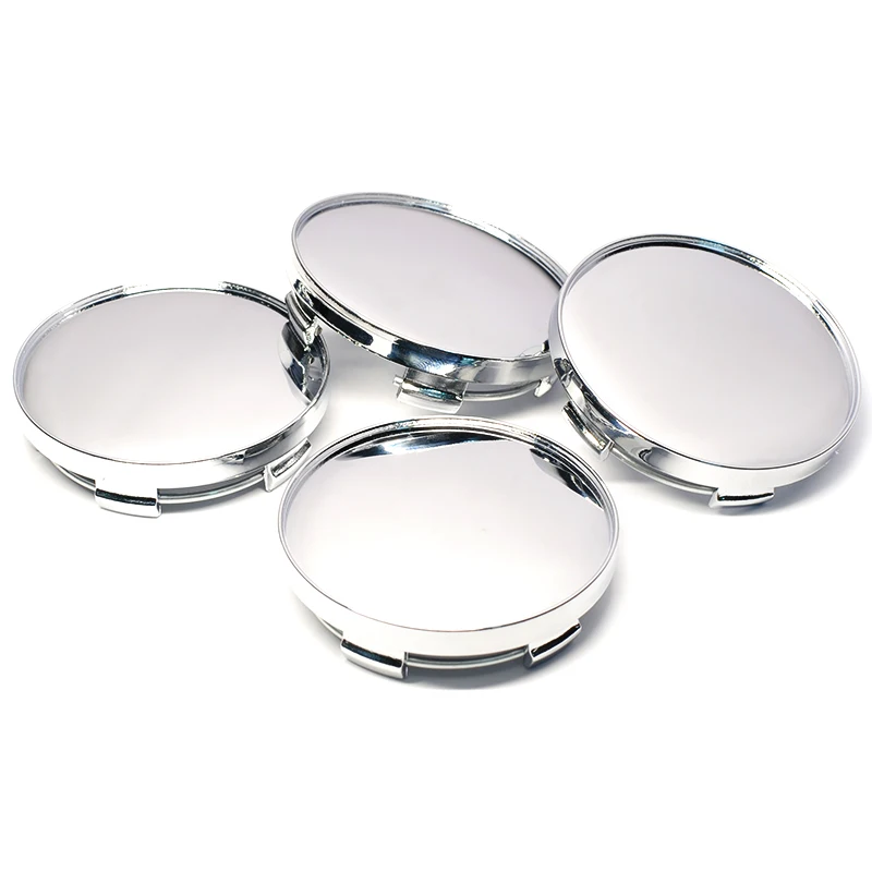 4pcs 58mm(54mm) fit 56mm Badge Chrome Car Wheel Rims Center Hubcap Caps Cover Car Styling