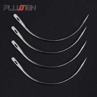 C Type Curved Needles Nickel-Plated Steel Hand Sewing Needles Durable Not Easy To Get Rusty Pro Accessories For Wig Making 1Pack