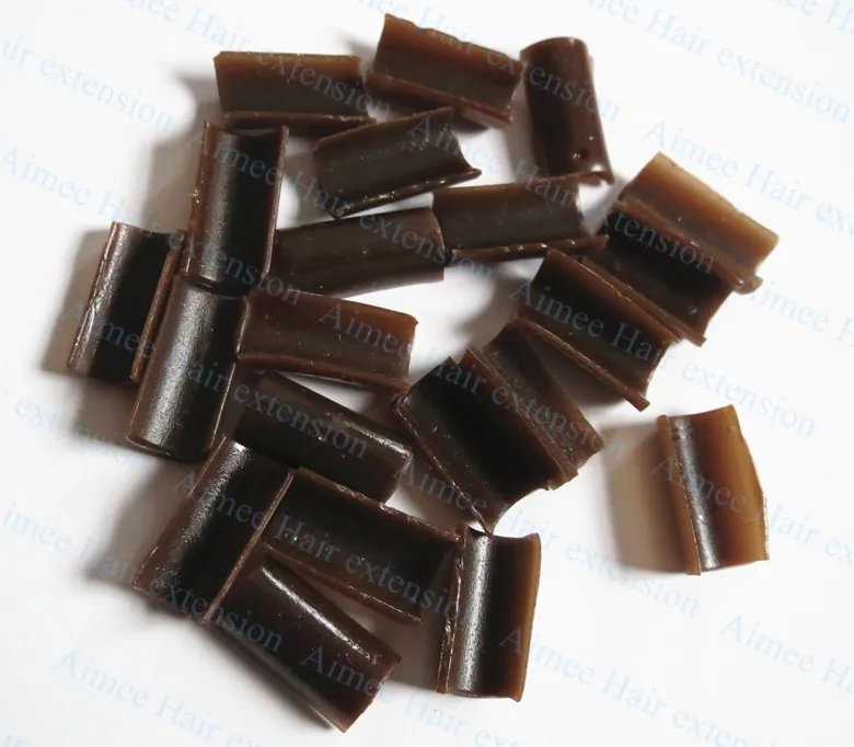 

1000pcs Keratin Glue Nail Tip keratin rebonded Color Brown(Finger protceter*2 heat protecter*2 & clip*1 for free)