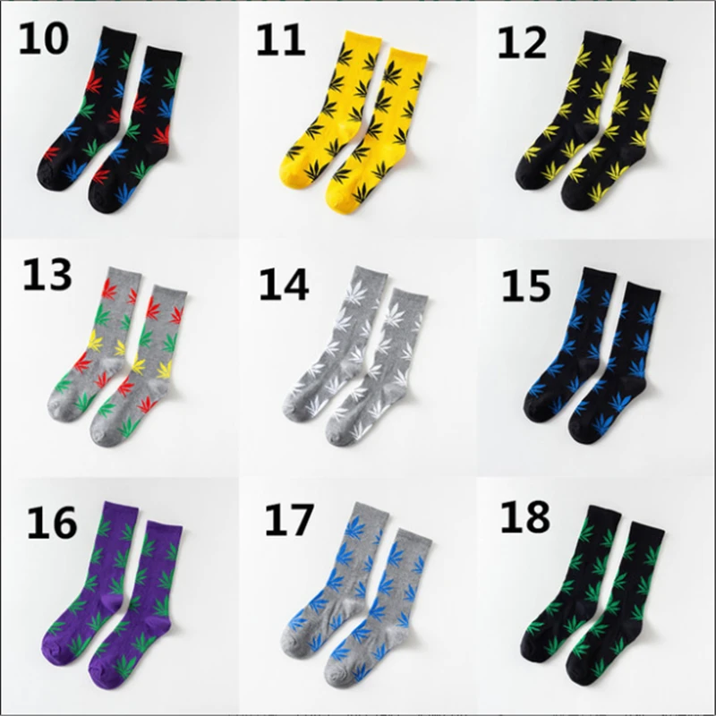 Moda Socmark Funny Socks Men Comfortable High Quality Cotton Happy Hemp Leaf Maple Casual Long Weed Crew Sock Dress Harajuku