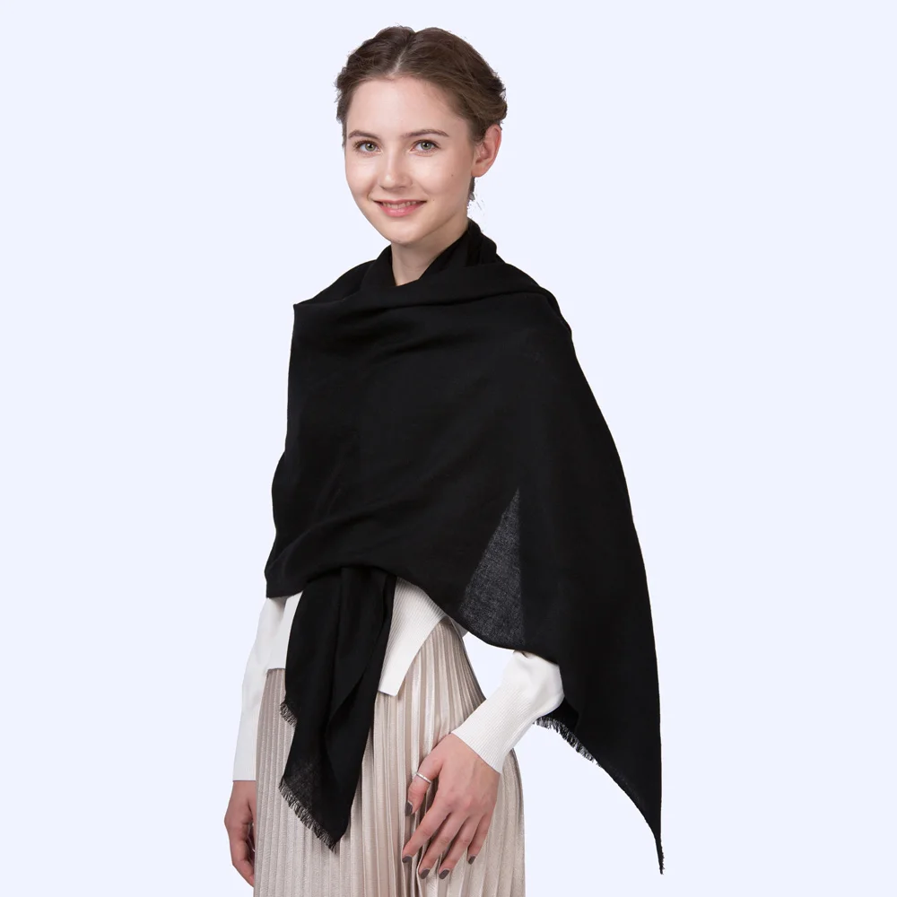

Winter Warm Scarf Solid Plain Large Blanket Shawl Wool Pashmina Women Stole [2121]