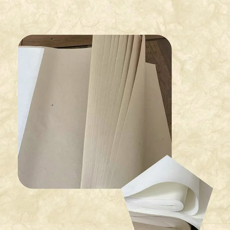 Archaistic Rice Paper for Chinese Calligraphy Writing Half-Ripe Ripe Raw Xuan Paper Chinese Traditional Ink Painting Xuan Paper