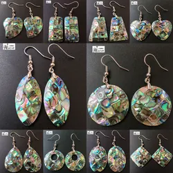 Beautiful New Zealand Abalone Shell Art Women Men Dangle Earring WB687