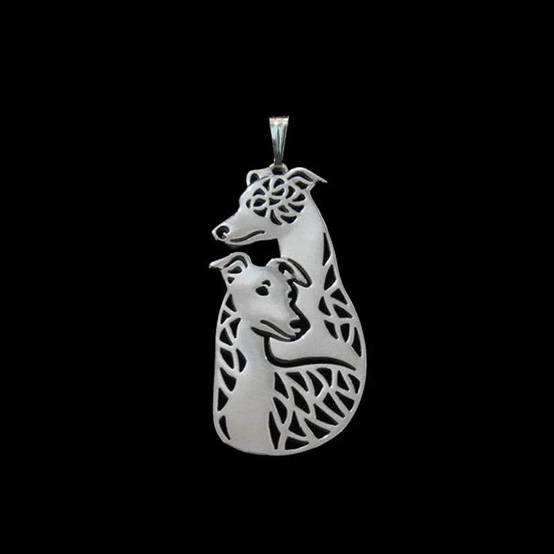 Women\'s Metal Dogs Pendants High Quality Whippet Couple Pendants