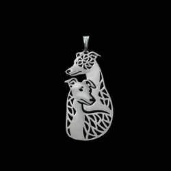 Women's Metal Dogs Pendants High Quality Whippet Couple Pendants