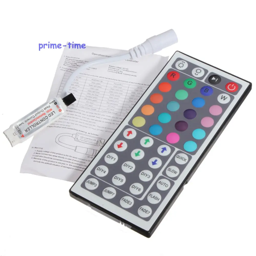 

20pcs 44 Keys LED IR RGB mini Controler For 3528 5050 SMD RGB LED Strip lights DC12V 6A Wholesale