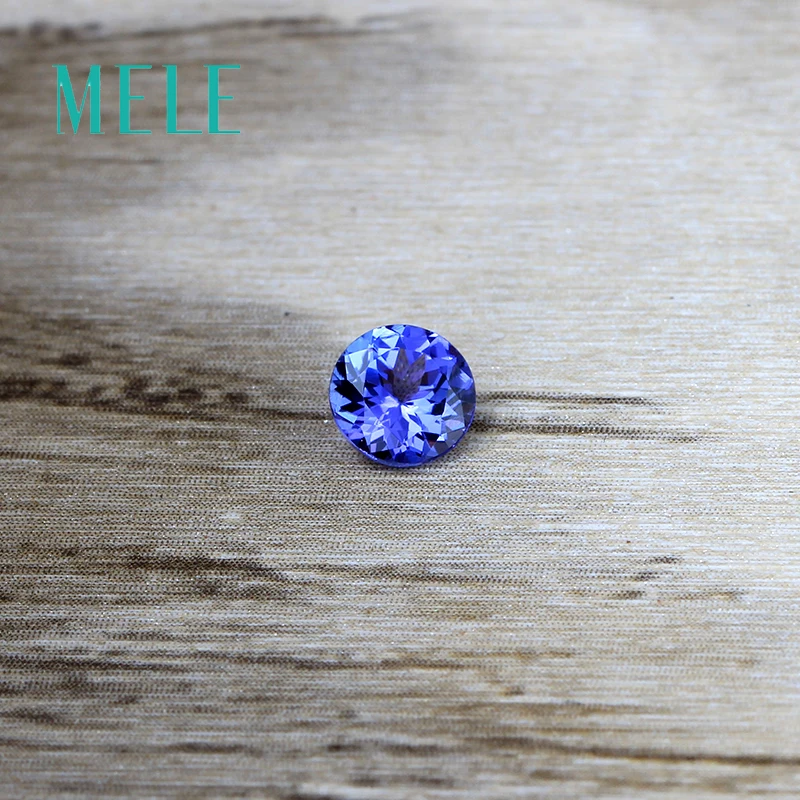 Natural tanzanite blue loose stone 6mm round cut for jewelry making,high quality Designer stone