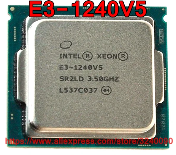 

Original Intel CPU Xeon E3-1240V5 Processor 3.50GHz 8M 80W Quad-Core E3 1240V5 Socket 1151 free shipping E3 1240 V5 E3-1240 V5