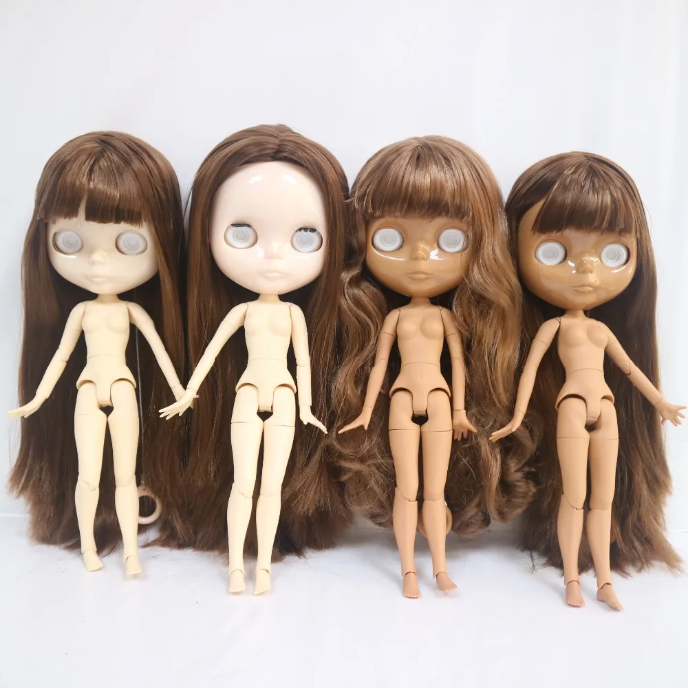 No eye chips,Joint body Blyth doll with brown hair (Series NO.SF 63 )