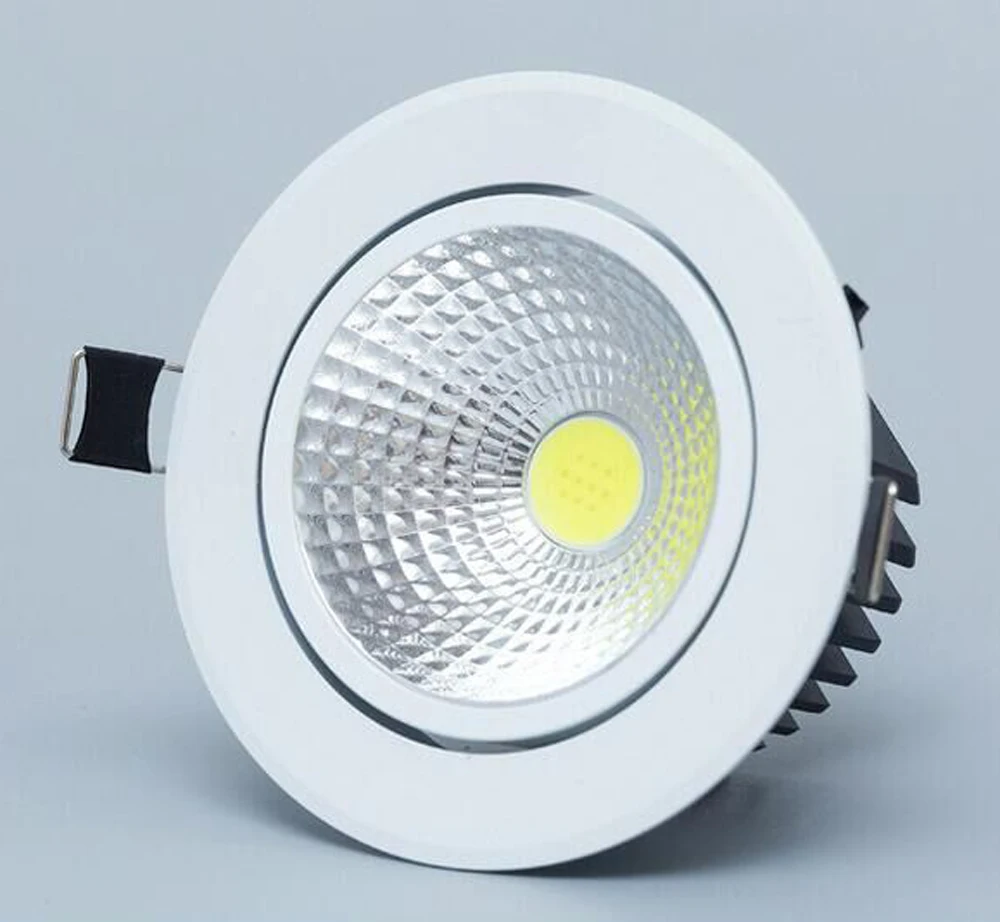 10pcs Dimmable LED Downlight Ceiling 3W 5W 7W 12W  85-265V COB Lamp Bulbs Spot Recessed Down Light For Home