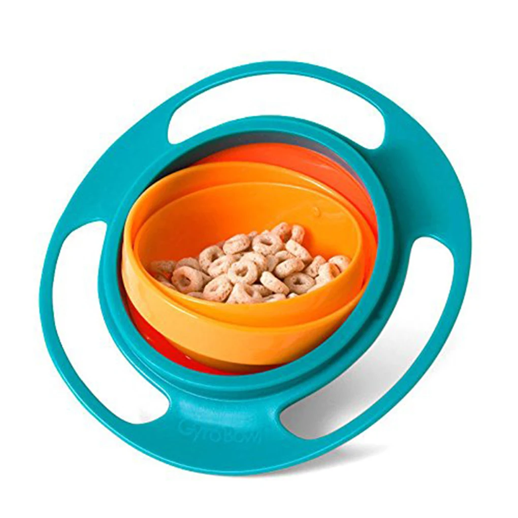 Горячая Распродажа Design Universal Гироскопическая чаша для кормления блюда, чаша против пролива, гладкая вращающаяся на 360 градусов Гироскопическая чаша для детей