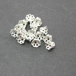 40pcs/lot Rhodium Bead End Beads Caps 4*5mm Jewelry Findings Accessories for DIY Earring Eardrop Dangler Crafts Fashion Necklace