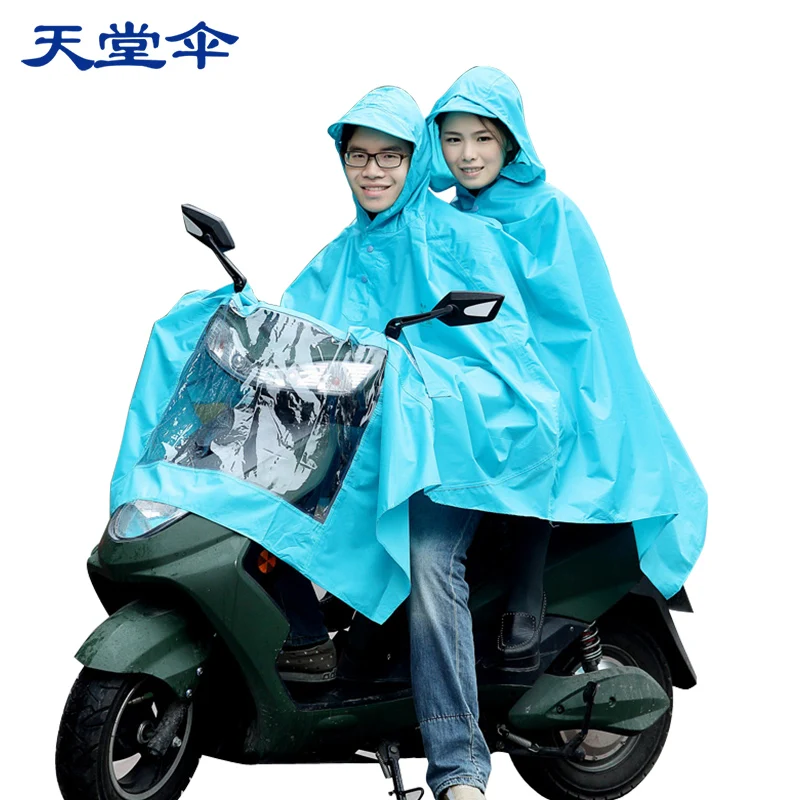 Heaven genuine Double raincoat poncho increase motorcycle battery car increase thickening