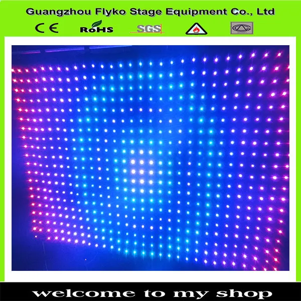 Free shipping p10 2x3m flexible transparent led curtain display