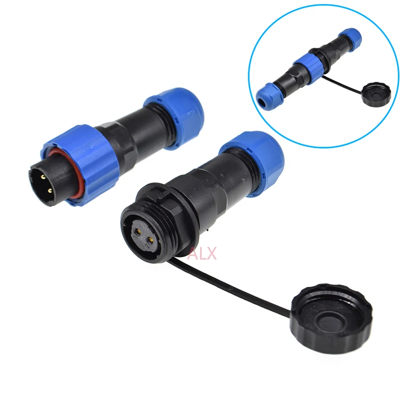 SP16 IP68 waterproof connector male plug & female socket 2/3/4/5/6/7/8/9 pin panel Mount wire cable connector Docking Aviation