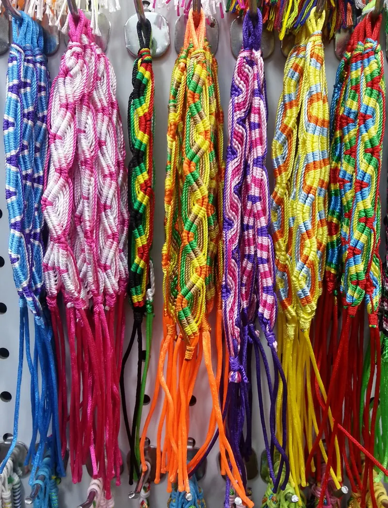 Wholesale 120p Colorful  Braided Woven Friendship Bracelet Wide Retro Handmade Nepal Geneva Brazilian Multicolor String Cord