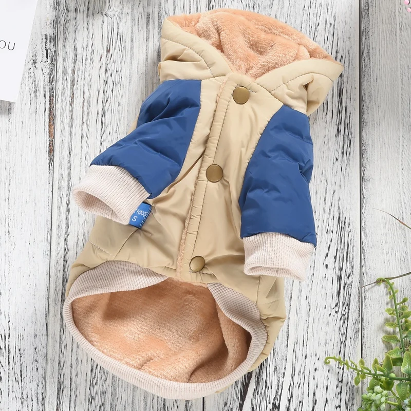 Sporty Winter Warm Pet Hoodie Dog Coat For Large Dogs And Small Medium Animal Two Legs Cat Coats Jackets French Bulldog Goods