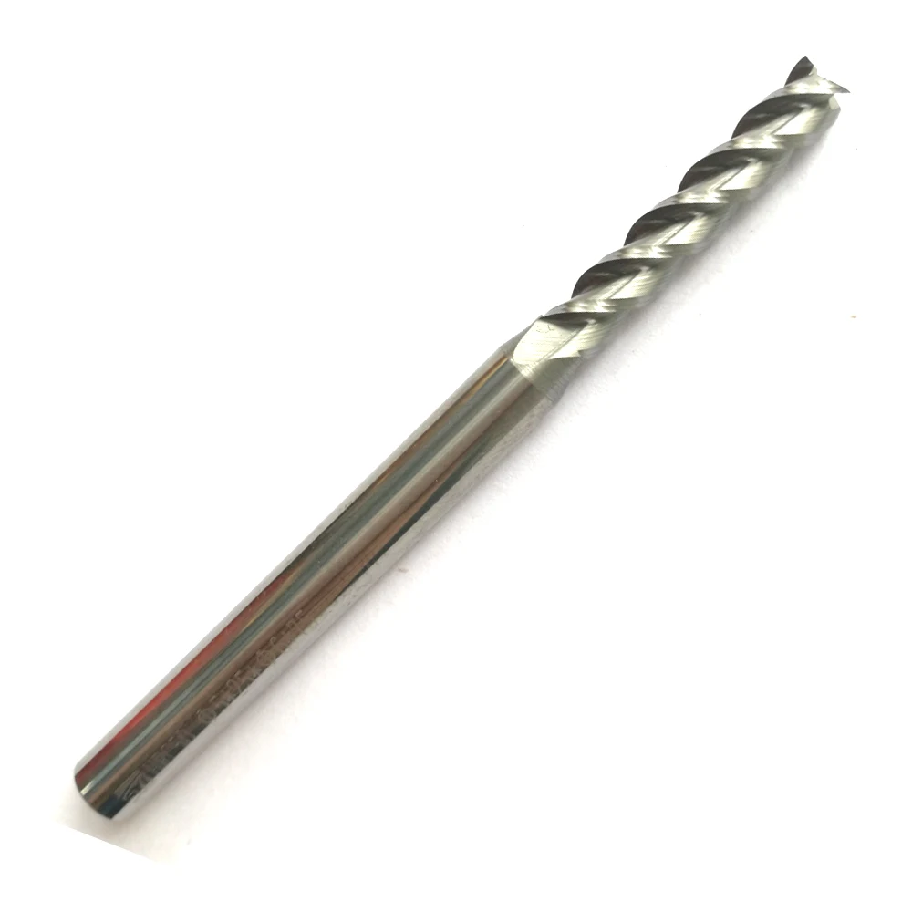 1pc 5mm D5*25*D6*75 HRC50 3 Flutes Milling cutters for Aluminum  CNC Tools Solid Carbide CNC flat End mills Router bits