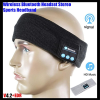 10pc!Unisex Wireless Bluetooth V4.2 Knitted Headset Stereo Earphone Sleep Hand-free Music Magic Smart Headbands Mp3 Speaker Mic