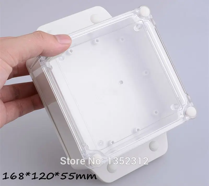 3 pcs/lot 168*120*55mm Belt ears plastic waterproof box ip68 wall mount abs plastic enclosure for electronic junction box