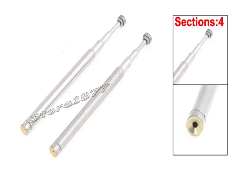 3Pcs 140mm 4 Sections Telescopic Antenna Replacement for FM Radio S790