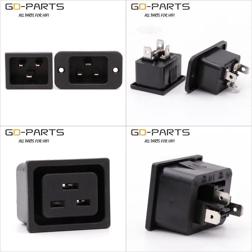 GD-PARTS IEC320 C19 C20 AC Power Plug Socket Mains AC Electric Power Connector Receptacle AC250V 16A CCC CE