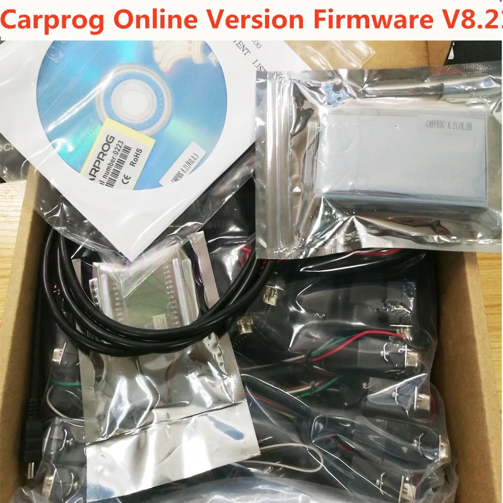 2023 Carprog Full Perfect Online Version Firmware V8.21 Software V10.93 with All 21 Adapters Including Full Authorization