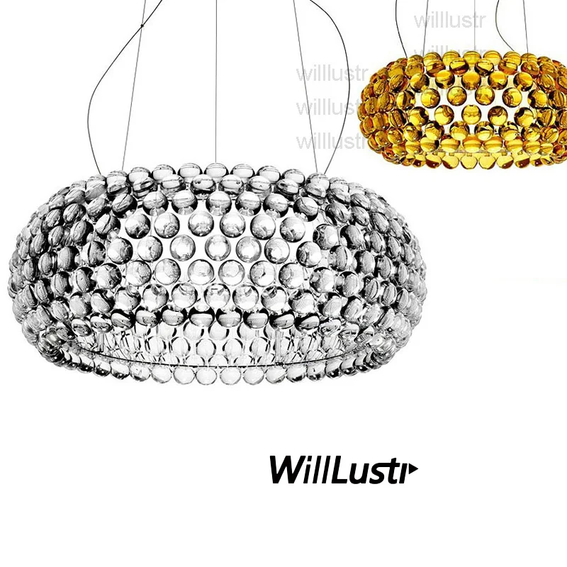 

Modern Caboche Pendant Light LED Chandelier lamp PATRICIA URQUIOLA ELIANA GEROTTO Clear Amber Acrylic Ball Ceiling Lighting