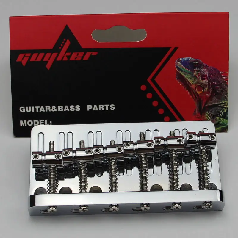 

6-String Bass Guitar Bridge Chrome