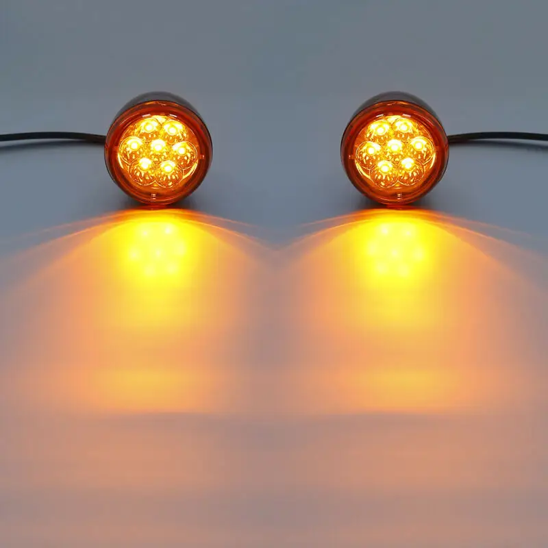 Motorcycle Amber LED Turn Signal Indicator Light For Harley Sportster XL 883 1200 1992-2016 15