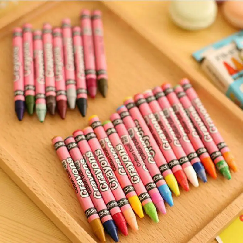 12 colors/set Painting Wax Caryon Oil Pencil Students Children's Birthday Gift School Stationery Non-toxic Graffiti Pen