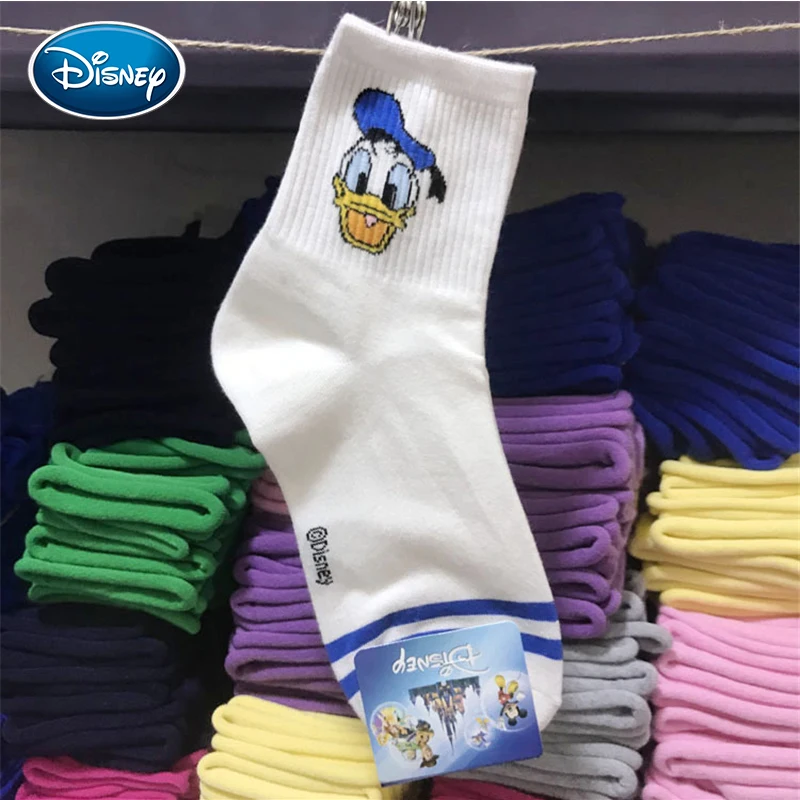 cartoon character avatar cotton Disney socks girl cartoon tube female socks Donald Duck Mickey parallel bars cotton socks