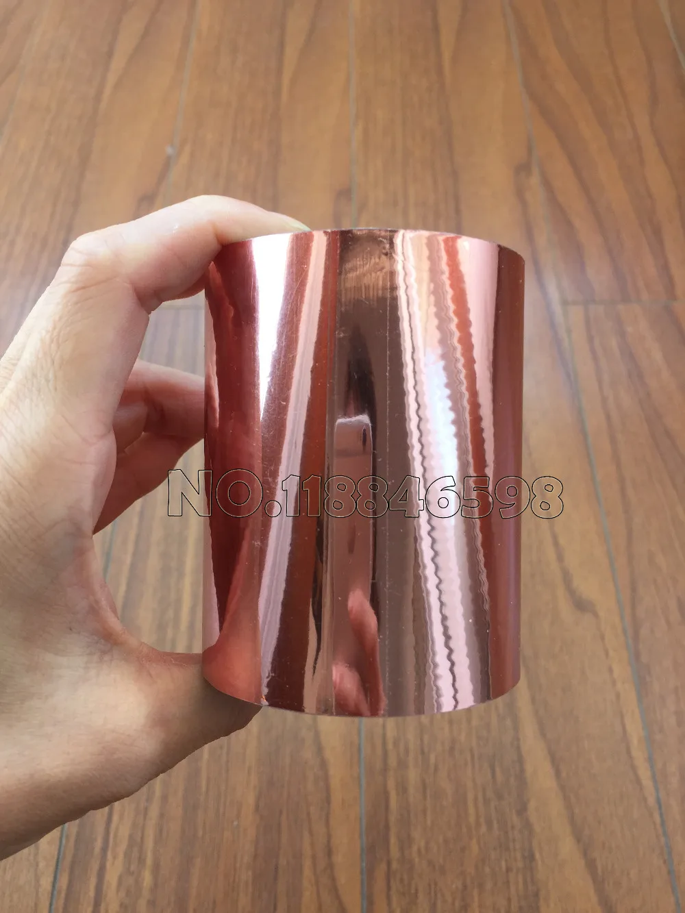 8CM Width*120M Length Rose Gold Color Hot FOil Paper for Hardness Box and Plastic Material DIY Gift or Card