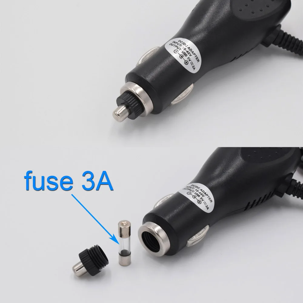 New mini USB Car Charger Adapter for Car DVR Camera / GPS / Pad, input DC 12V - 24V Output 5V 2A, Cable Length 3.5m 11.48ft