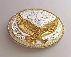 Flying Eagle Floral Flower Western Cowgirl Cowboy Belt Buckle