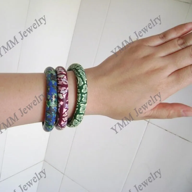 Promotional polymer clay bangles Bohemian style mixed colors bangles wholesale or retail